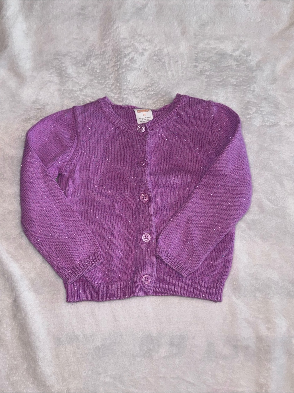 Gymboree Sparkle Purple Knit Cardigan